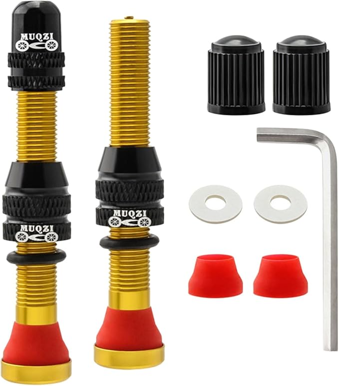 Amazon Hellery チューブレス バルブ ステム、60mm 自転車 Presta バルブ ステム アルミニウム合金 バイク