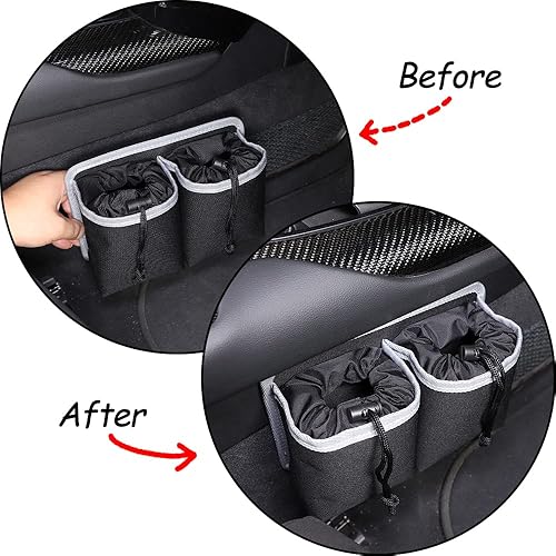 Miniatura 2 de Daeiclru Bolsa de almacenamiento para taza de agua de automóvil apta para Toyta Supra GR A90 A91 MK5 2019-2022, bolsa de almacenamiento lateral del