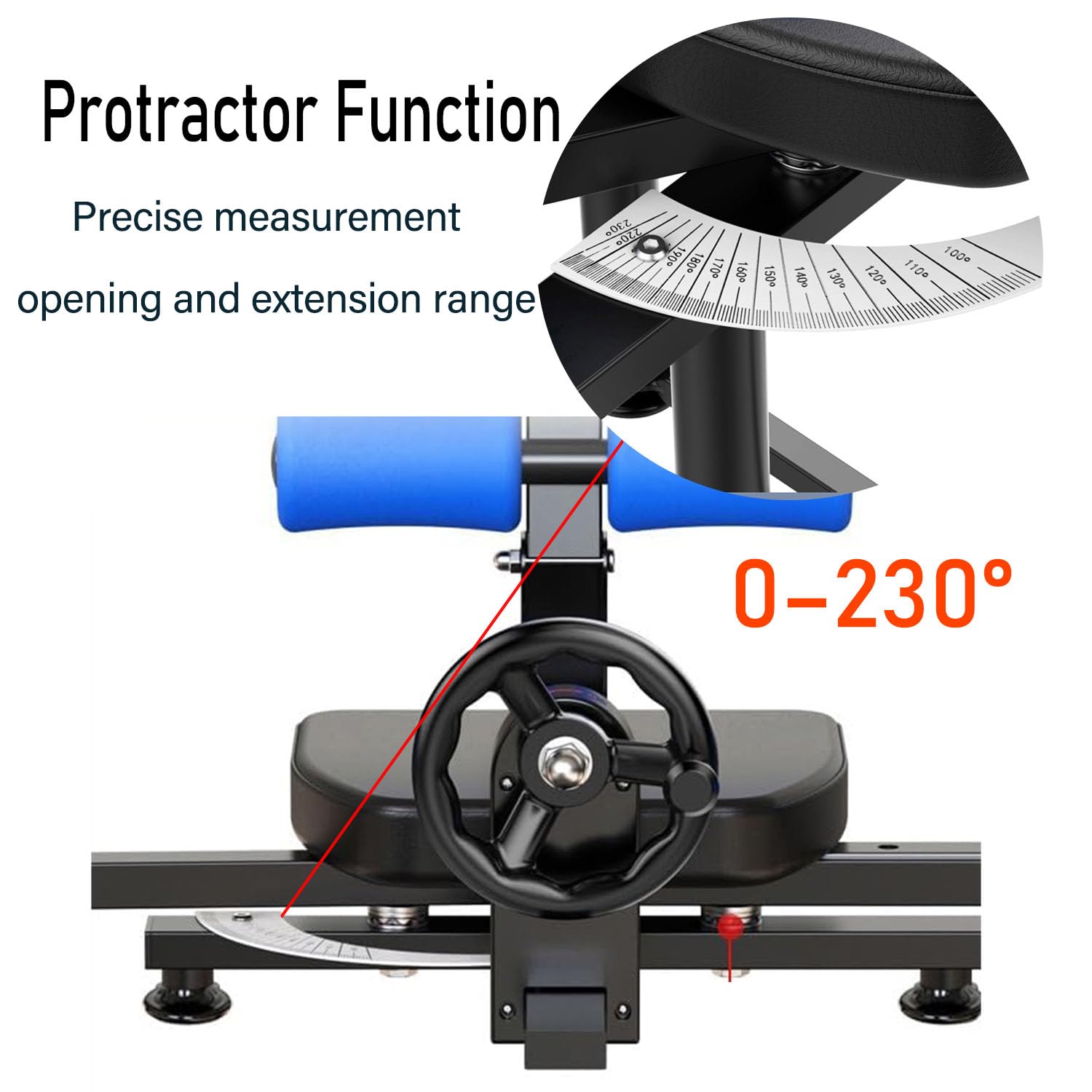 Divaricatore Spalancatore per Gambe Con Manovella Girevole l’Allenamento delle Gambe Dispositivo Mobile su Ruote per Esercizi di Stretching per Balletto, Arti Marziali e Fitness