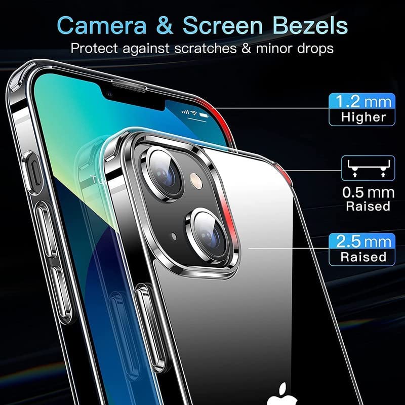 Image of Vaku Luxos Glassy Series for iPhone 14 Plus Cover Case, Crystal Transparent, Non-Yellowing, Shockproof, Scratch Resistant, Slim, Thin, Military-Grade Protection Back Cover