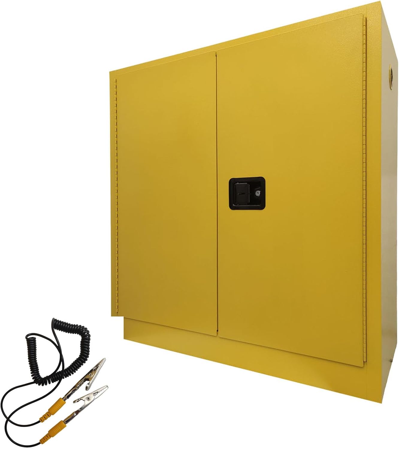 43 * 18 * 44In 99 Gallon Gallon Safety Fireproof Chemicals Storage Cabinet Yellow Adjustable Shelf Flammable Safety Cabinet Galvanized Steel Safety Cabinet with Two Door Manual Close