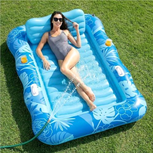 Matelas piscine gonflable SOLAVERO pour bronzer confortablement sans avoir chaud