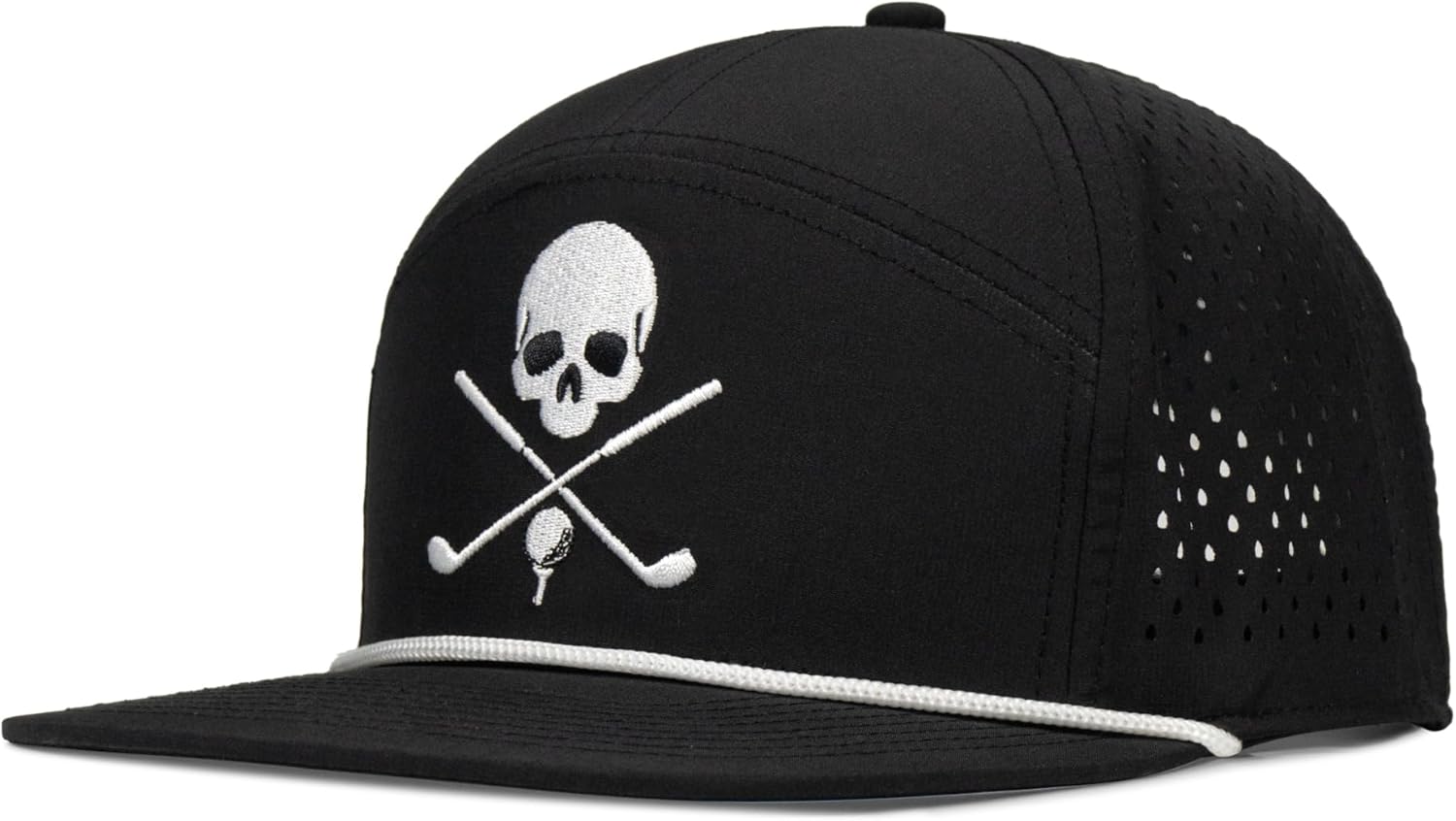 Bamveio Funny Golf Hats Flat Bill for Men Women,Golf Gifts Skull Baseball Cap for Adults Humor - Image 2