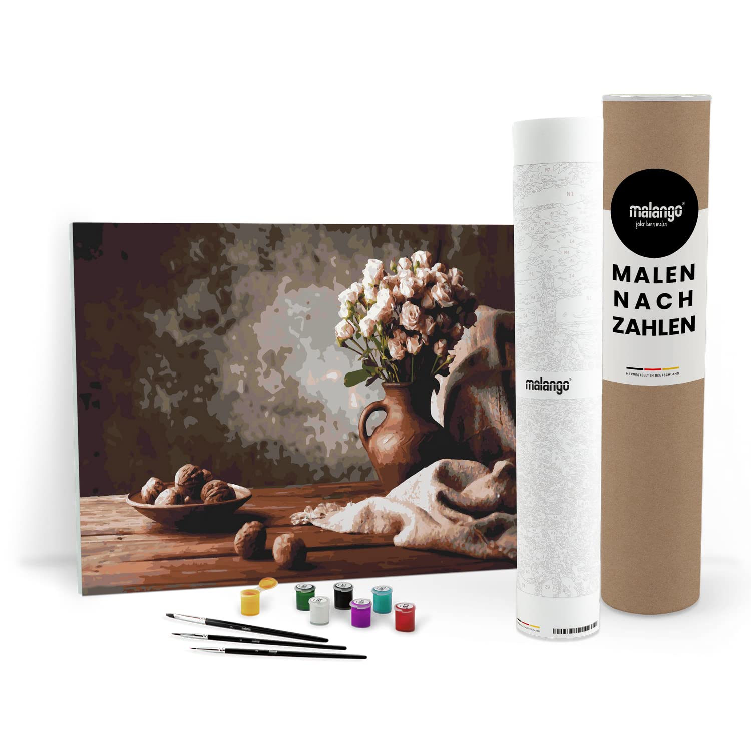 Malen nach Zahlen Erwachsene - Stilleben 90 x 60 cm groß XL Premium-Malset ohne Rahmen, Hergestellt in unserer Produktion in Deutschland, Kreative