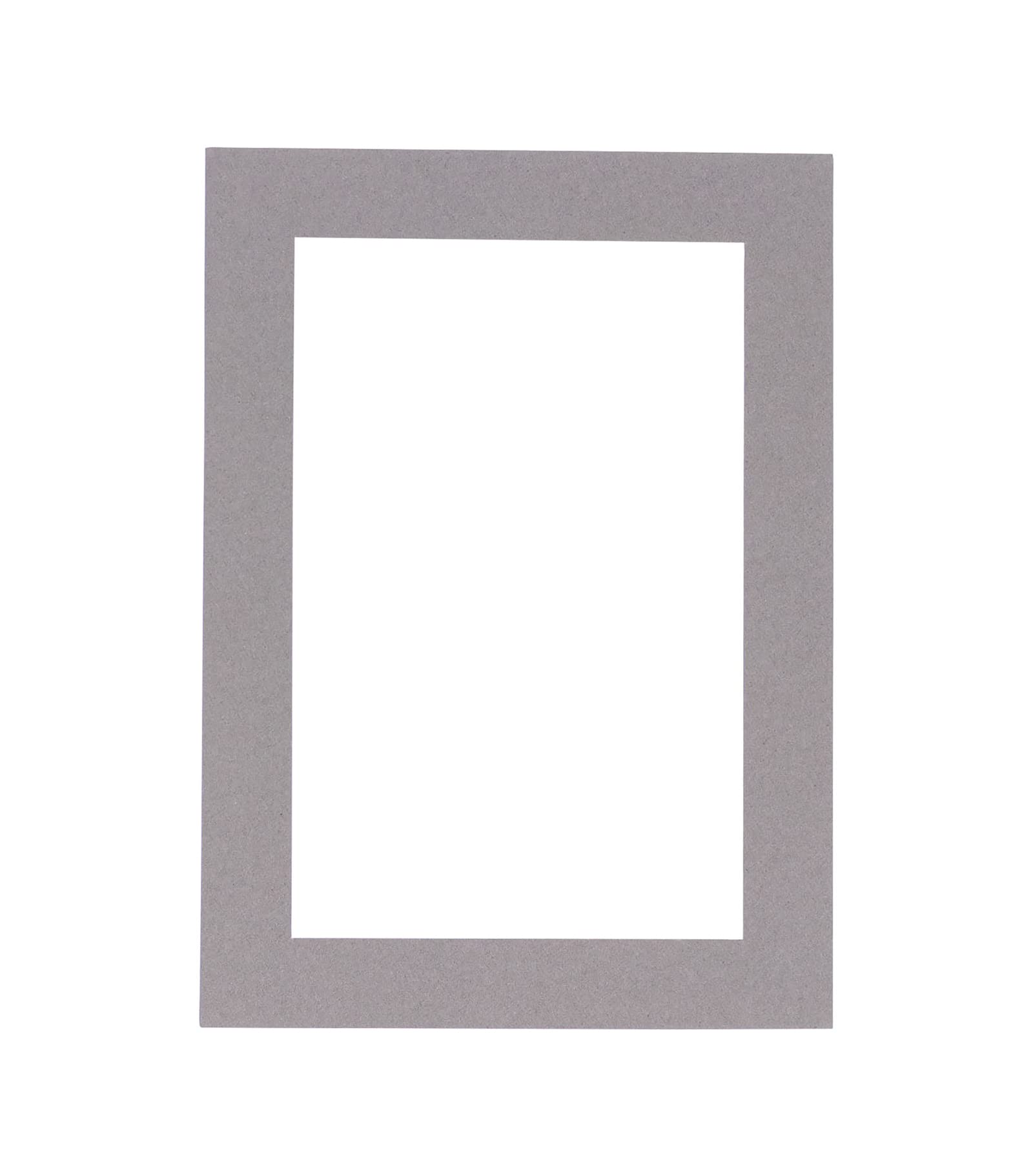 CountryArtHouse Charcoal Bevel Cut Mat for 8x10 Frame for 5x7 Pictures - Mats with White Core Bevel Cut - One Mat