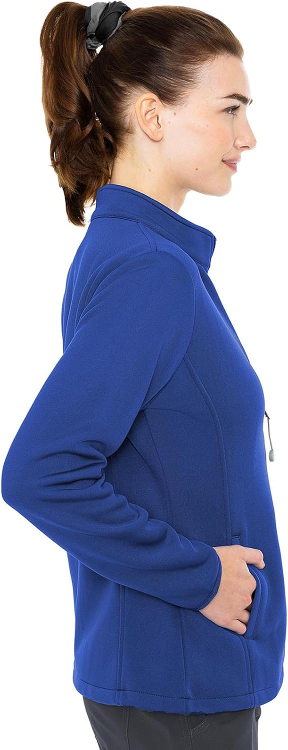 Med Couture Women's Performance Fleece Jacket with 4 Pockets and 2-Way Stretch - MC8684 - Image 4