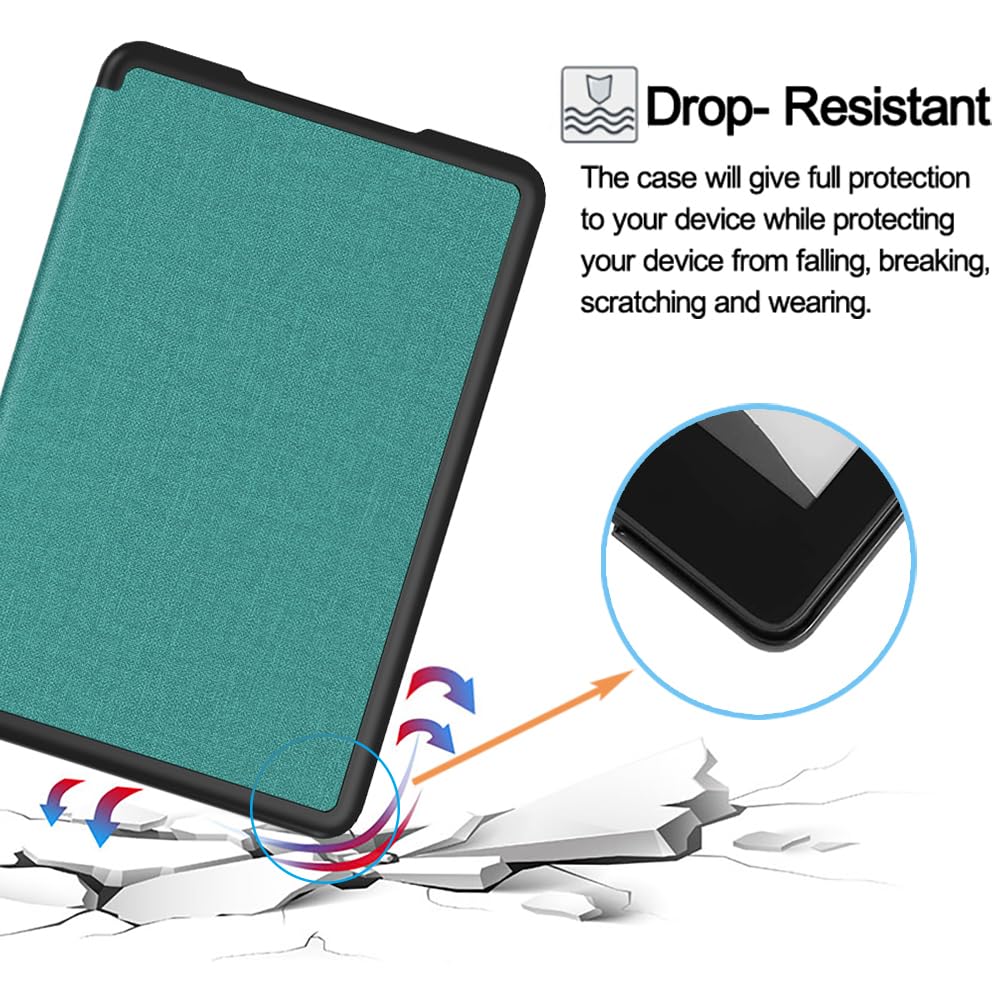 Cover per Kindle Paperwhite 7" 12ª Gen 2024, Colorsoft Signature Edition 2024, Ultra Sottile Leggera, Sleep/Wake B1-Verde