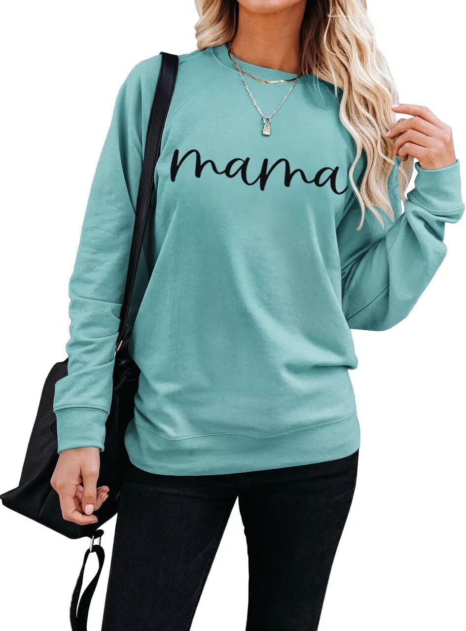 LEEDYA Women Long Sleeve Sweatshirts Crew Neck Casual Pullover Sweaters Loose Lightweight Solid Color Blouse Tops