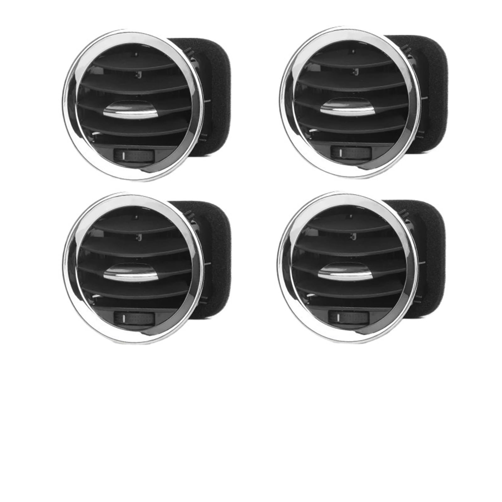 For Opel For Adam For Corsa D MK3 For Vauxhall 2007-2015 13417363 2201099 Car Dashboard Air Conditioner Outlet A/C Vent Car Air Conditioning Vent(4pcs Full Chrome)