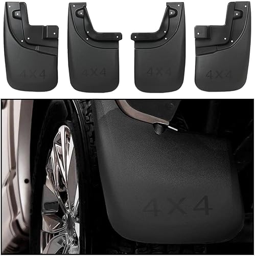 Miniatura 7 de PIT66 Protectores contra salpicaduras de barro compatibles con Toyota Tundra 2007-2013 sin bordes de rueda delanteros y traseros para guardabarros