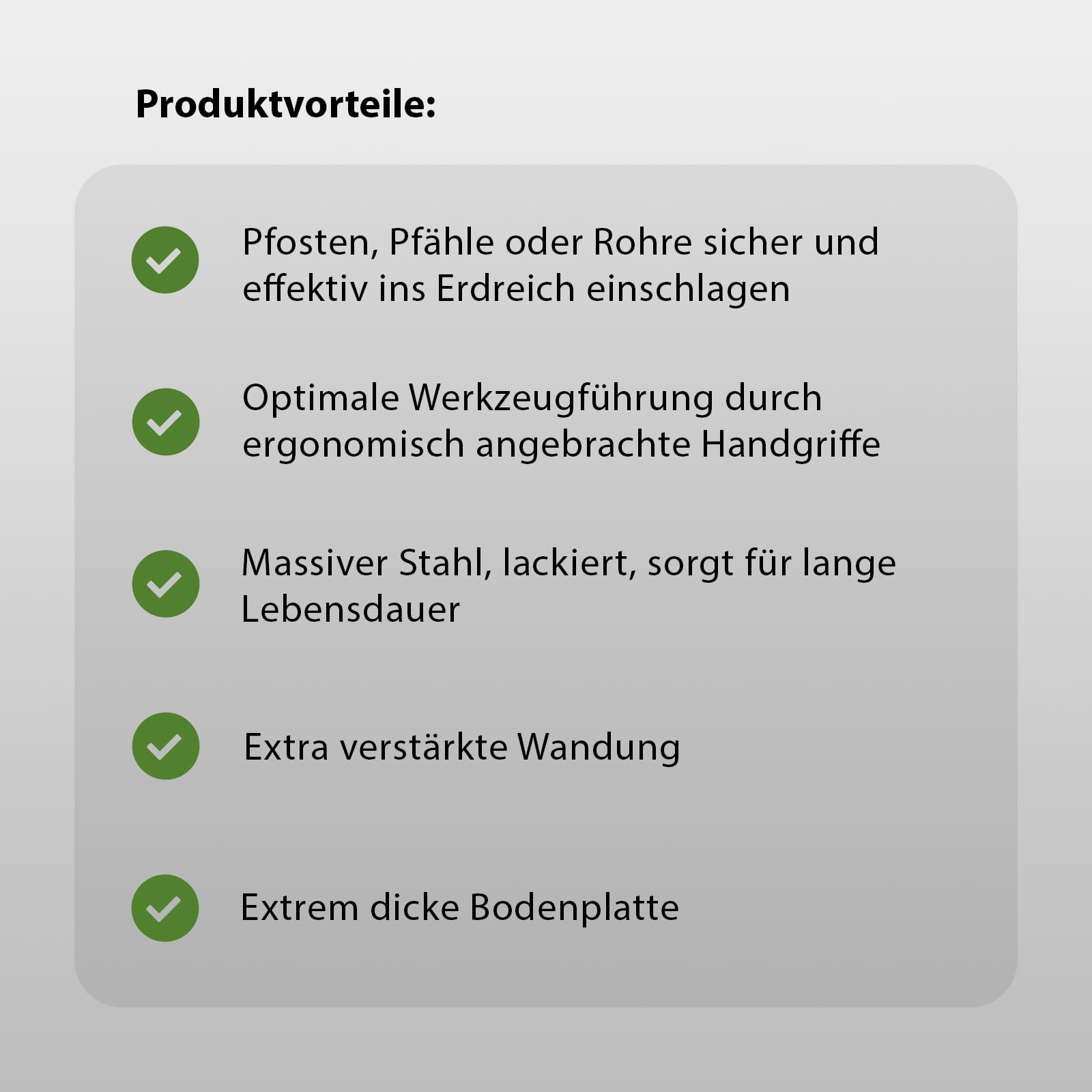 TRUTZHOLM Handramme Handpfahlramme 60cm 15kg ø13cm, für Pfosten mit einem Durchmesser bis zu ø130 mm, Pfahlramme Zaunpfahlramme Zaunramme Pfostenramme
