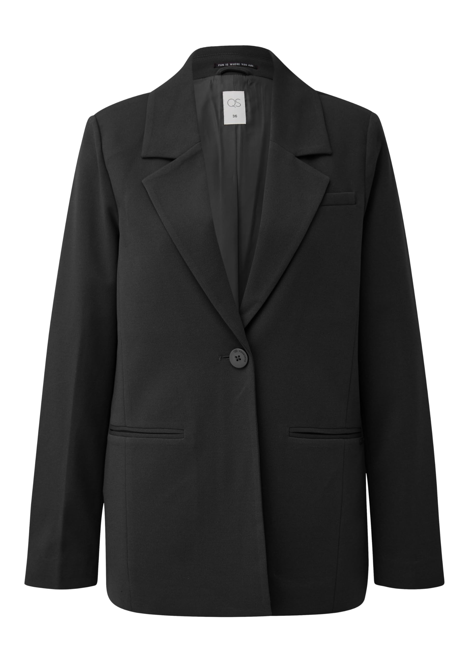 QS Blazer mit Reverskragen aus Interlockjersey