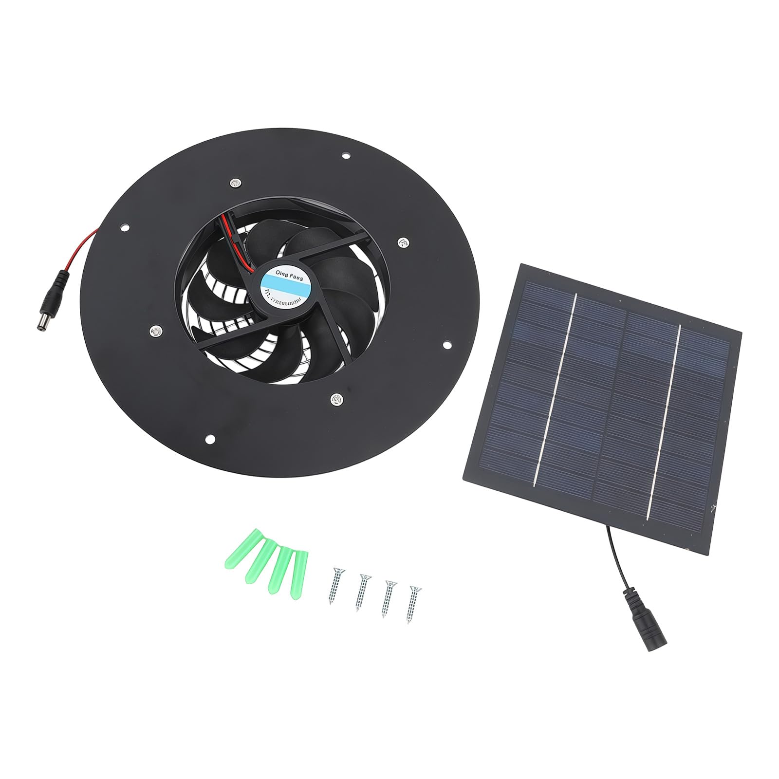 Elnwnnkc Solar Exhaust Fan 10W Monocrystalline Silicon Texture Suitable for Effective Air Circulation Indoors Quiet Solar Cooling Fan