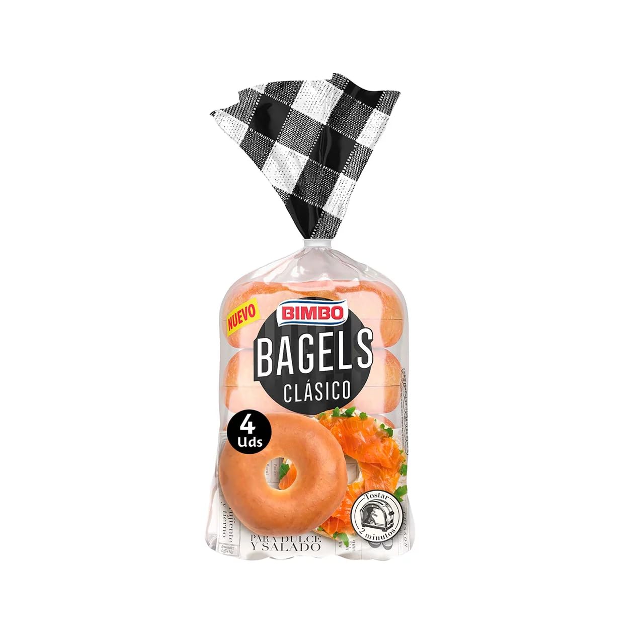 BIMBO Klassische Bagels (Rundbrot) 4 Stück, 300 g, 4er-Pack
