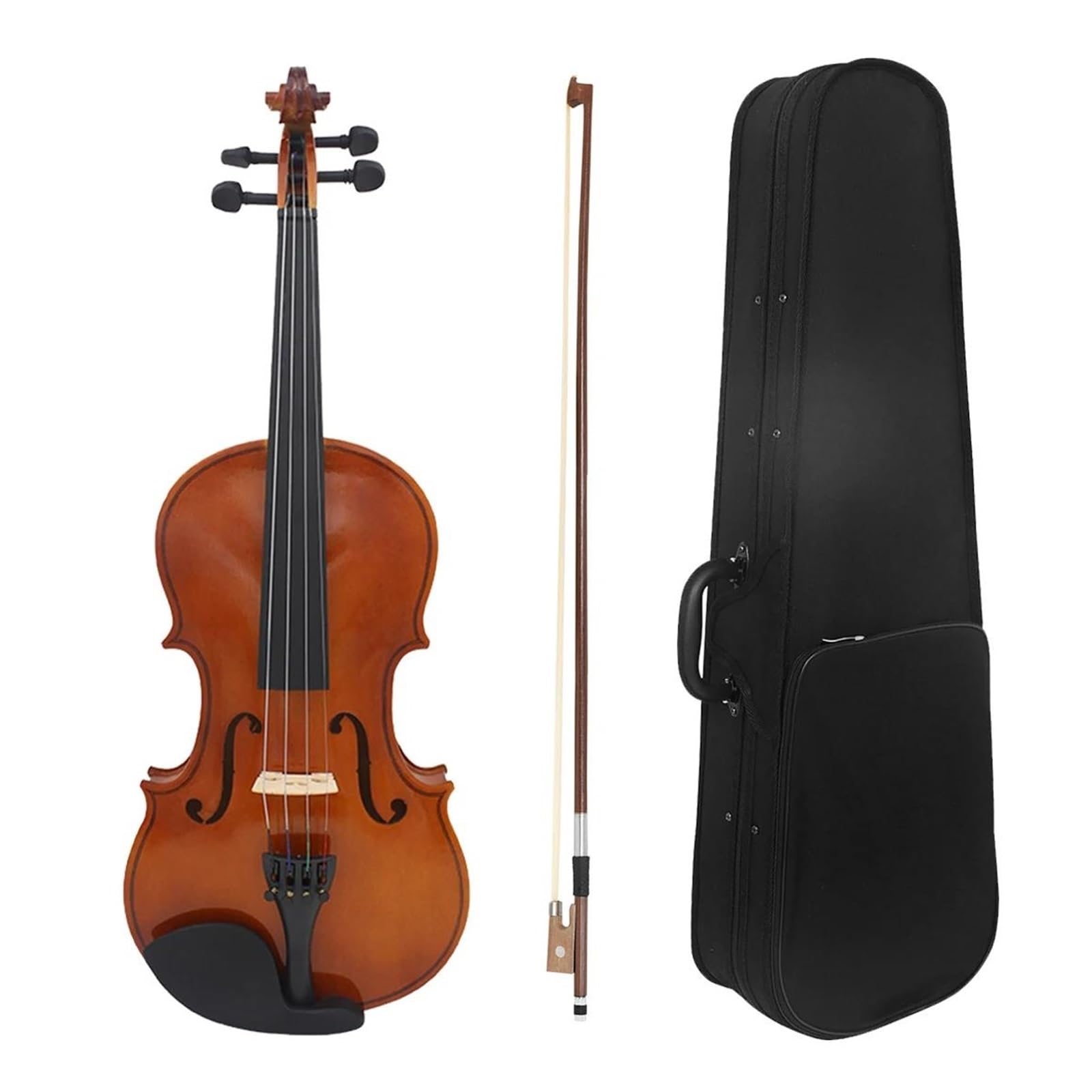 Instrumento De Violín Violín De Madera Maciza De 1/4 Con Estuche Accesorios Instrumento De Cuerda Profesional(4/4)