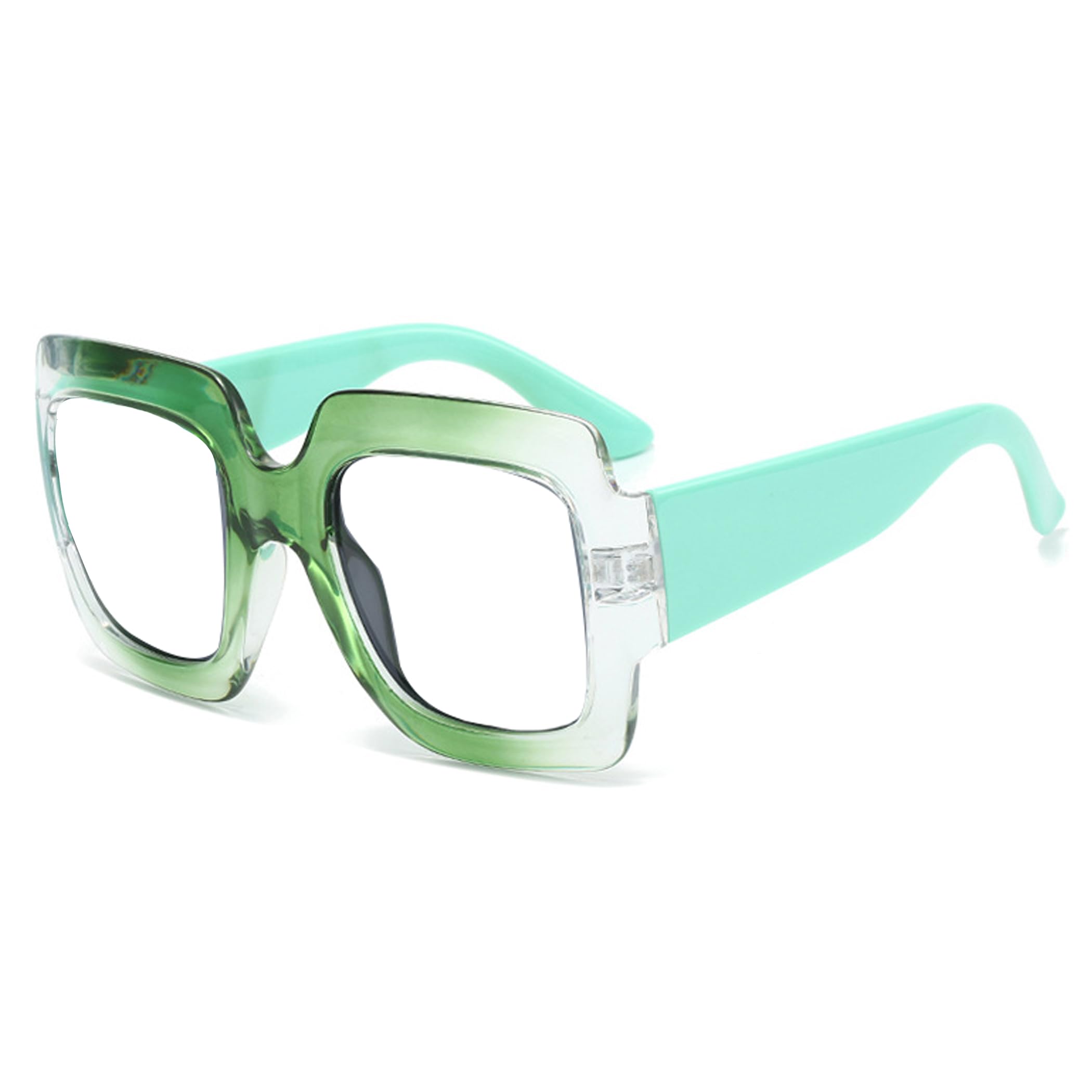 bullabulling Ladies Reading Glasses Stylish Frame - Oversized Square Design Reader Eyeglasses for Women