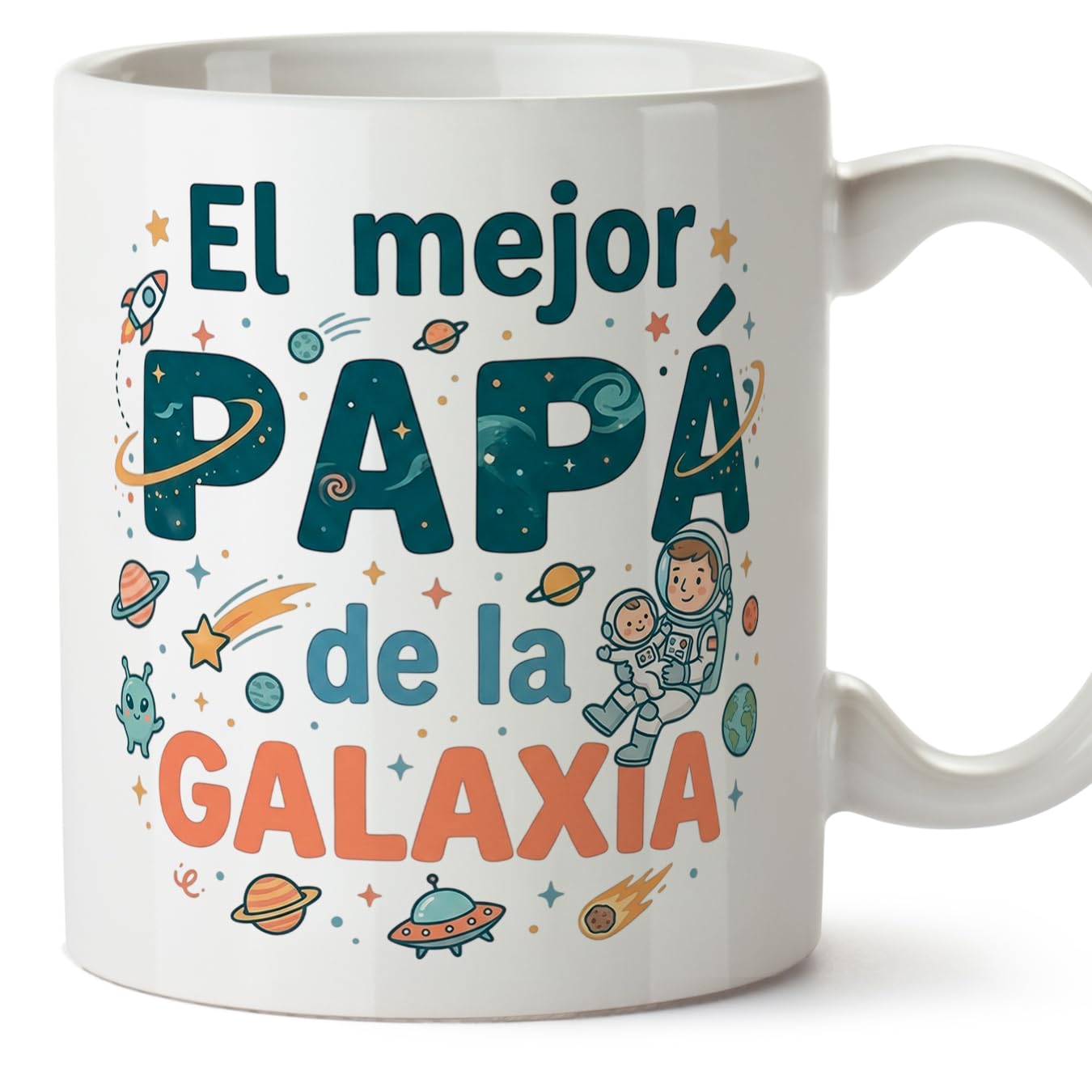 MUGFFINS Taza mamá con frase Para el mundo eres una madre pero para la familia eres el mundo en Español | regalo madre | 330 Ml 11 oz | Idea original para regalar | progenitores v1 — view 30