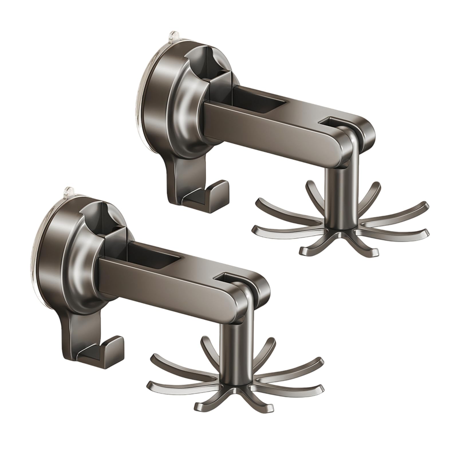EXQIOUR Compact Turning Wall Hook with 8 Sturdy Arms for Kitchen Bathroom Storage Tough ABS Construction Versatile Storage Hooks
