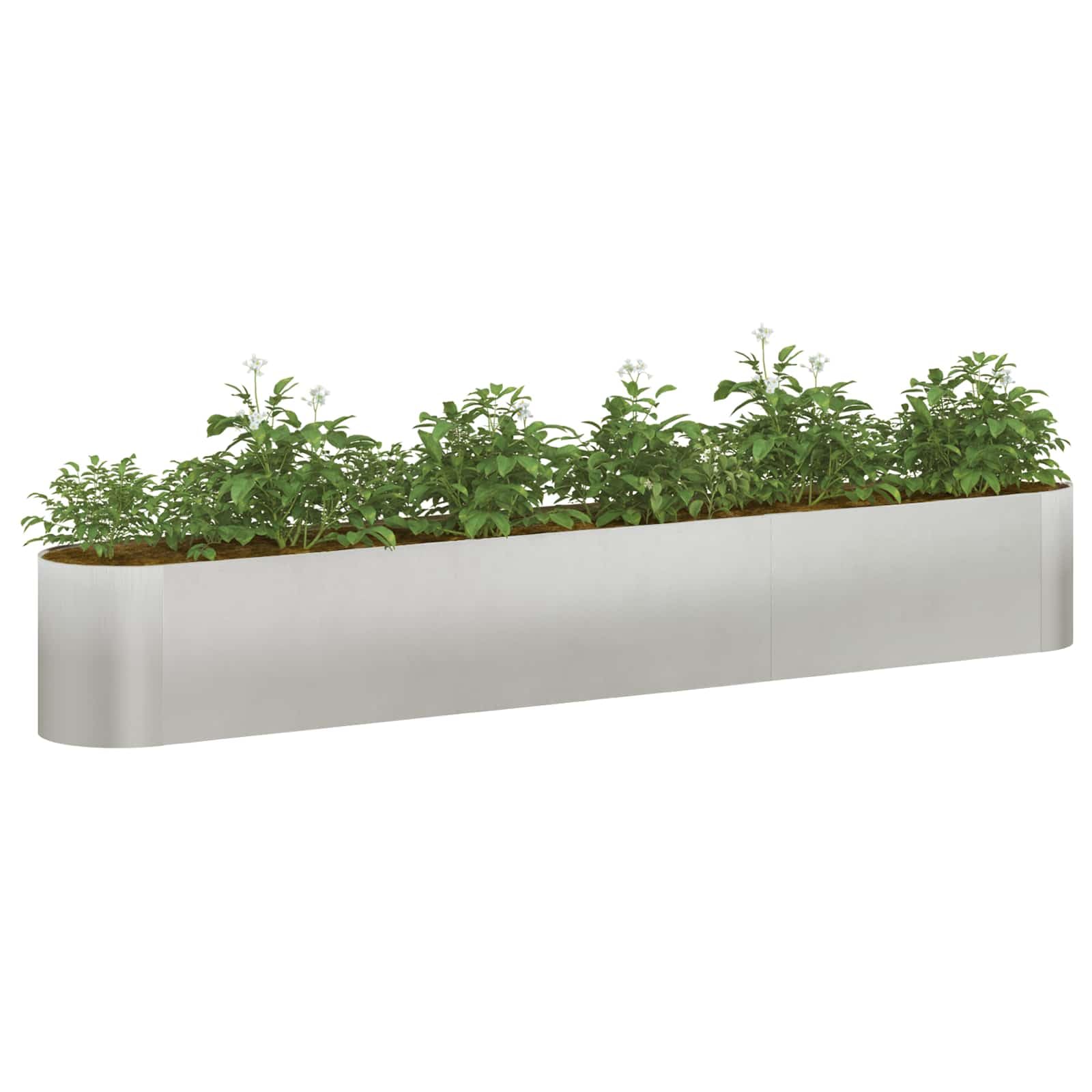 vidaXL Raised Garden Bed Stainless Steel 280 x 40x 40 cm
