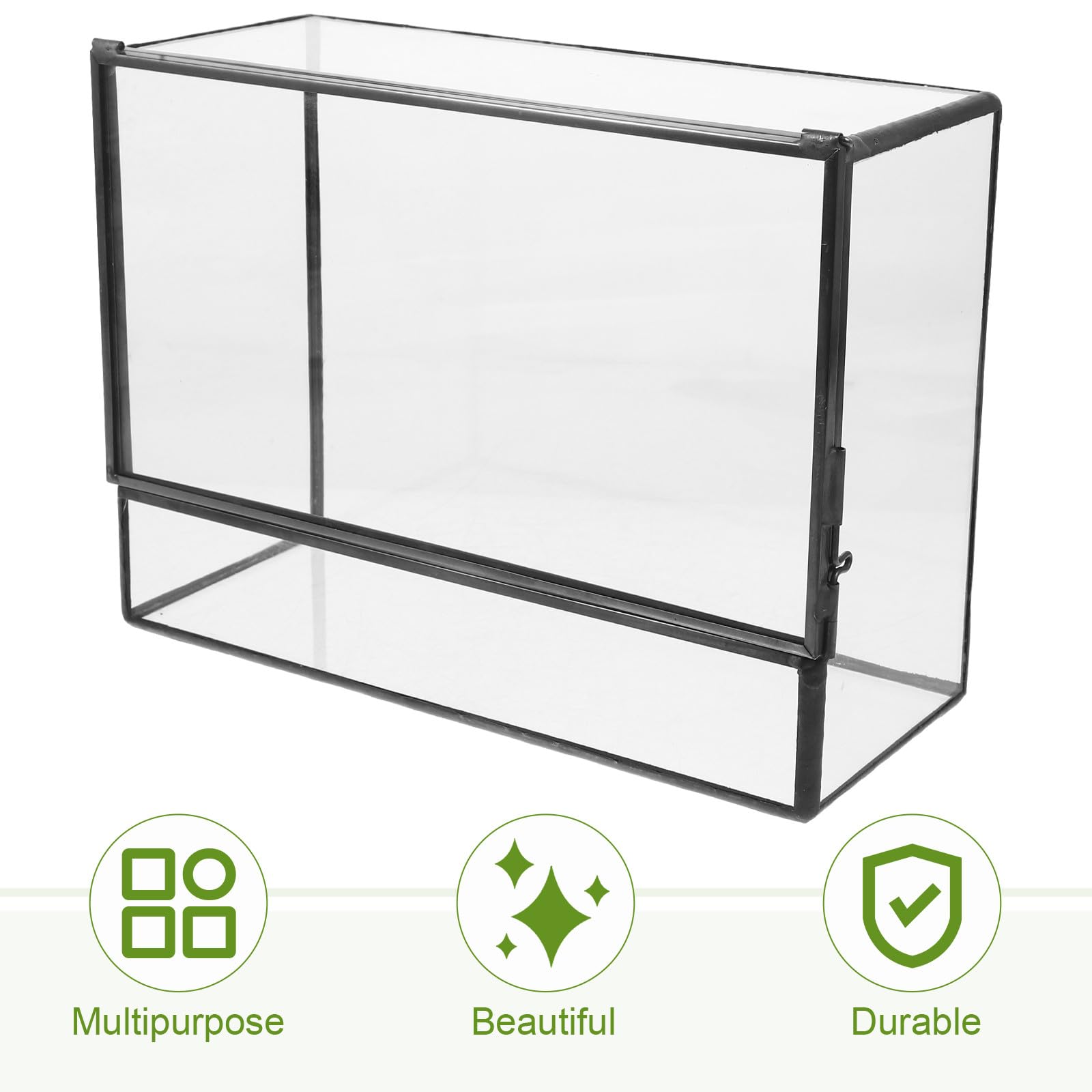 Ökologisches Glas Terrarium 145x80x195mm Mikro Landschafts Pflanzkasten Transparenter Tischpflanzenhalter für Wohnzimmer und Fensterbank
