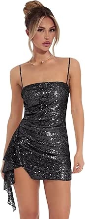 Sexy Spaghetti Straps Sheath Sequin Cocktail Dress Short 7 Grade Homecoming Dress