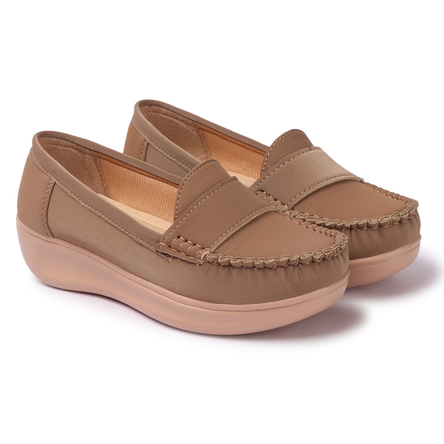 zaysoo Loafers for Women Slip On Comfort Leather Tassel Dress Shoes-picture-46