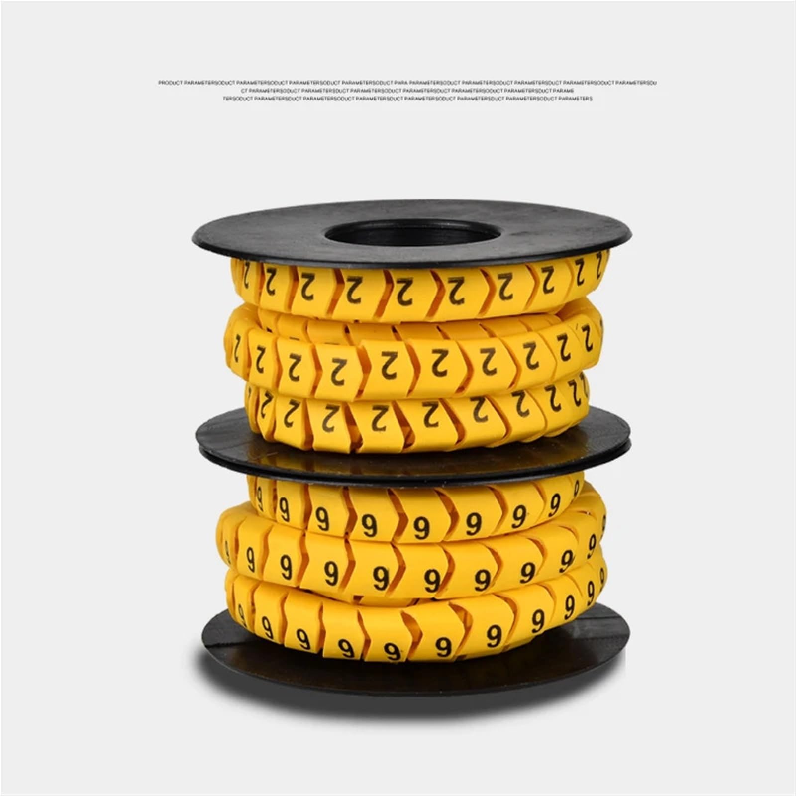 Etichette Cavi 10 Rotoli Etichette for Cavi Numero Tubo EC 1/2,5/4/6 Quadrato da 0 a 9 Etichetta Filo Tubo Rete Linea Manicotto Concavo Antiscivolo Isolamento in PVC(1 Square)