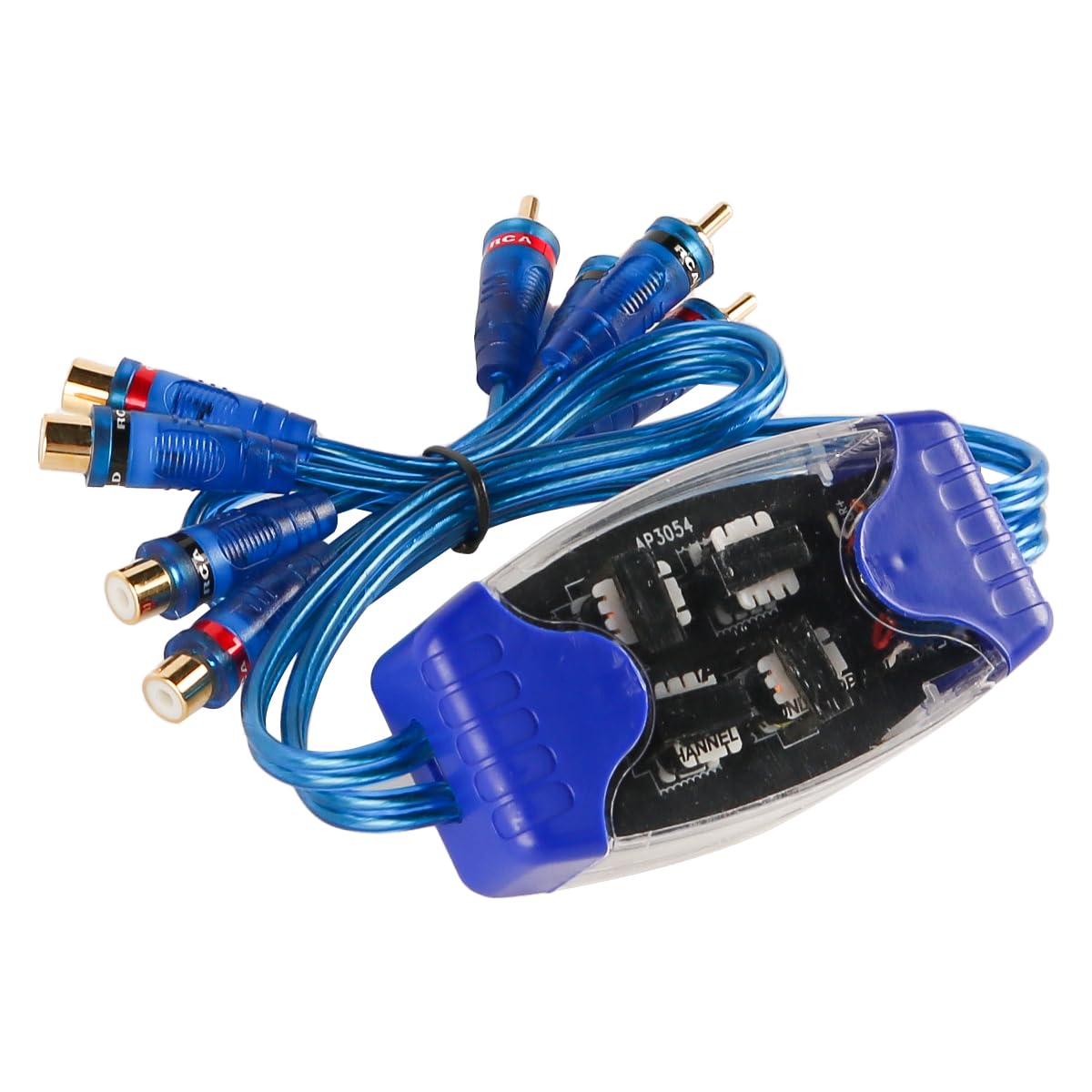 Filtro antirumore Audio RCA a 4 canali, isolatore di Loop di Terra, isolatore di Rumore Audio per Auto da 50 W per sistemi Audio per Auto con Amplificatore e Altoparlante (65 cm)