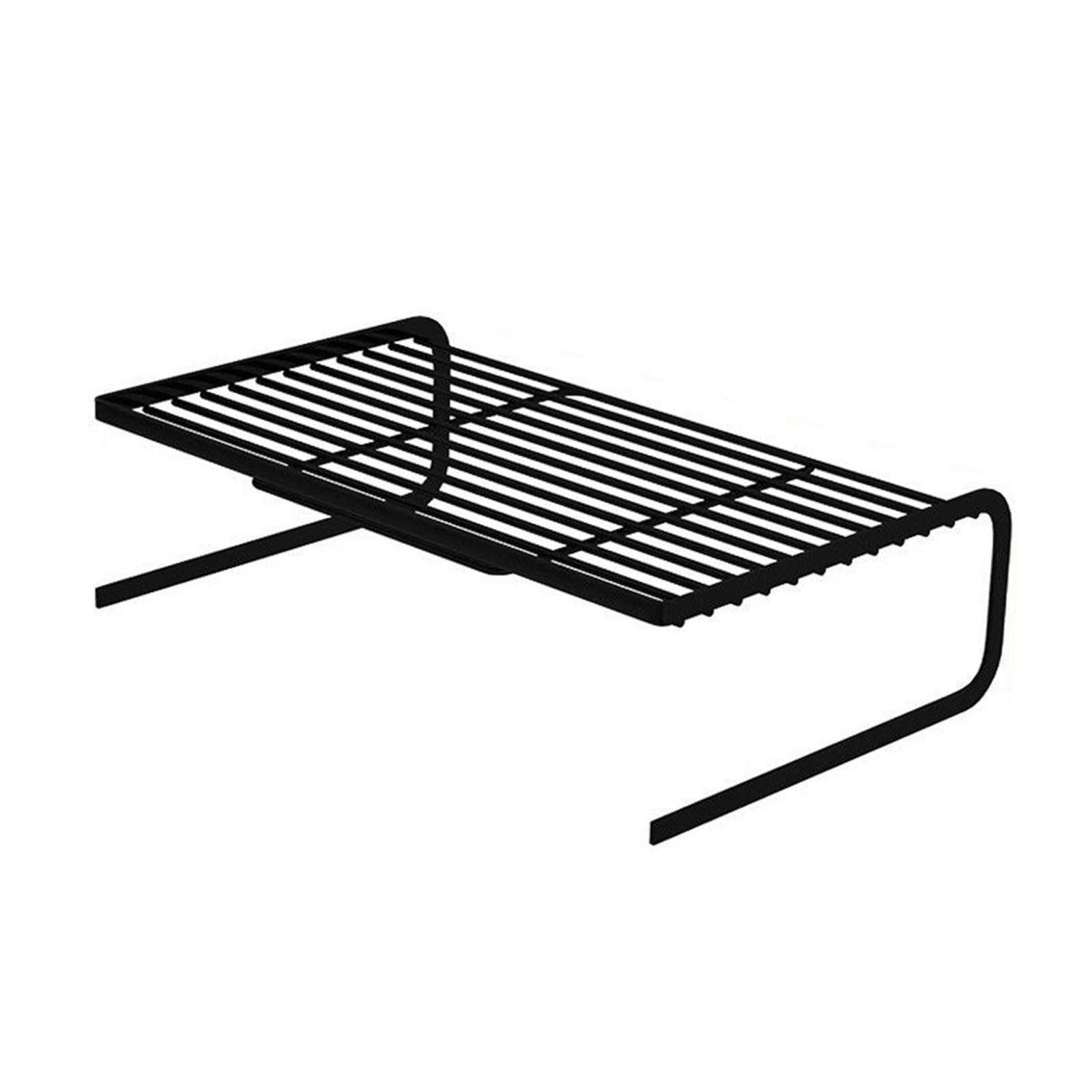 Soporte para Portátil Soporte para Notebook Soporte Elevador de Organizador de Escritorio con Superficie de Malla Metálica Adecuado para, Pequeño Negro