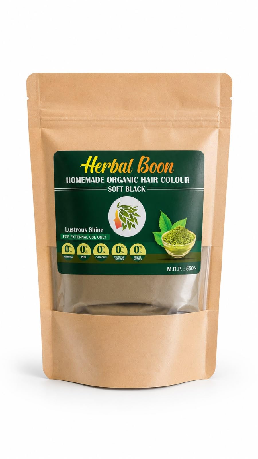 HERBAL BOON Homemade Organic Hair Colour – Soft Black, 100g | Natural & Chemical-Free, Black-picture-52