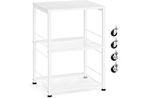 OYEAL Printer Stand Table for Small Spaces, White End Table