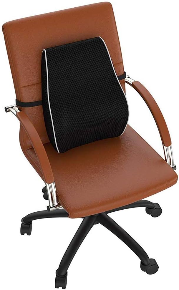 Lumbar Pillow - Memory Foam Lumbar Support Back Cushion with Mesh Cover Lower Back Pillow for Computer Office Chair, Car Seat, Recliner etc.