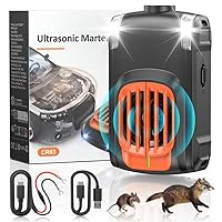 SOKTNEU Marderschreck Auto, Ultraschall Marderabwehr mit Flexible Stromversorgung, Marderabwehr Auto für Motorraum inkl an 12V Autobatterie, für Auto, Garten, Dachboden - 1 Stück