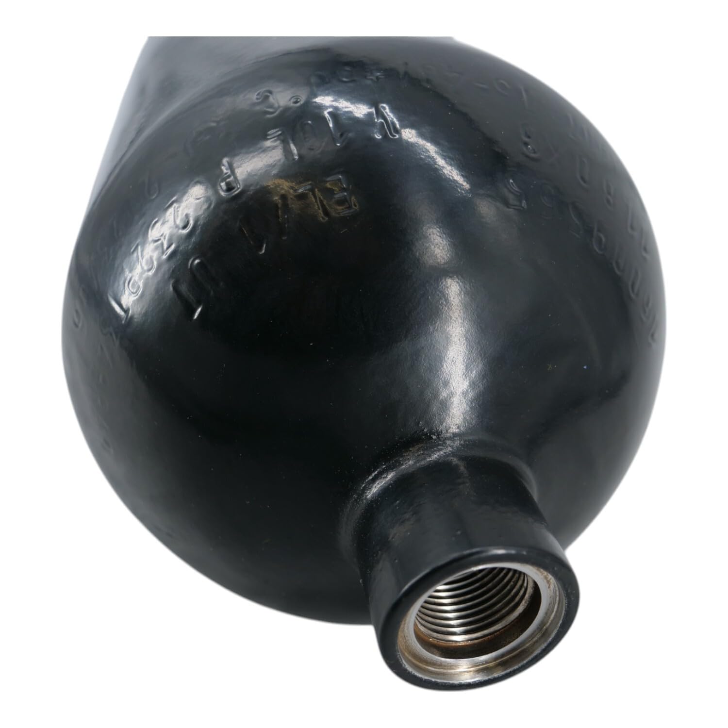 Stahlflasche/Tauchflasche 10 Liter 232 bar 171mm M25x2 ohne Ventil schwarz