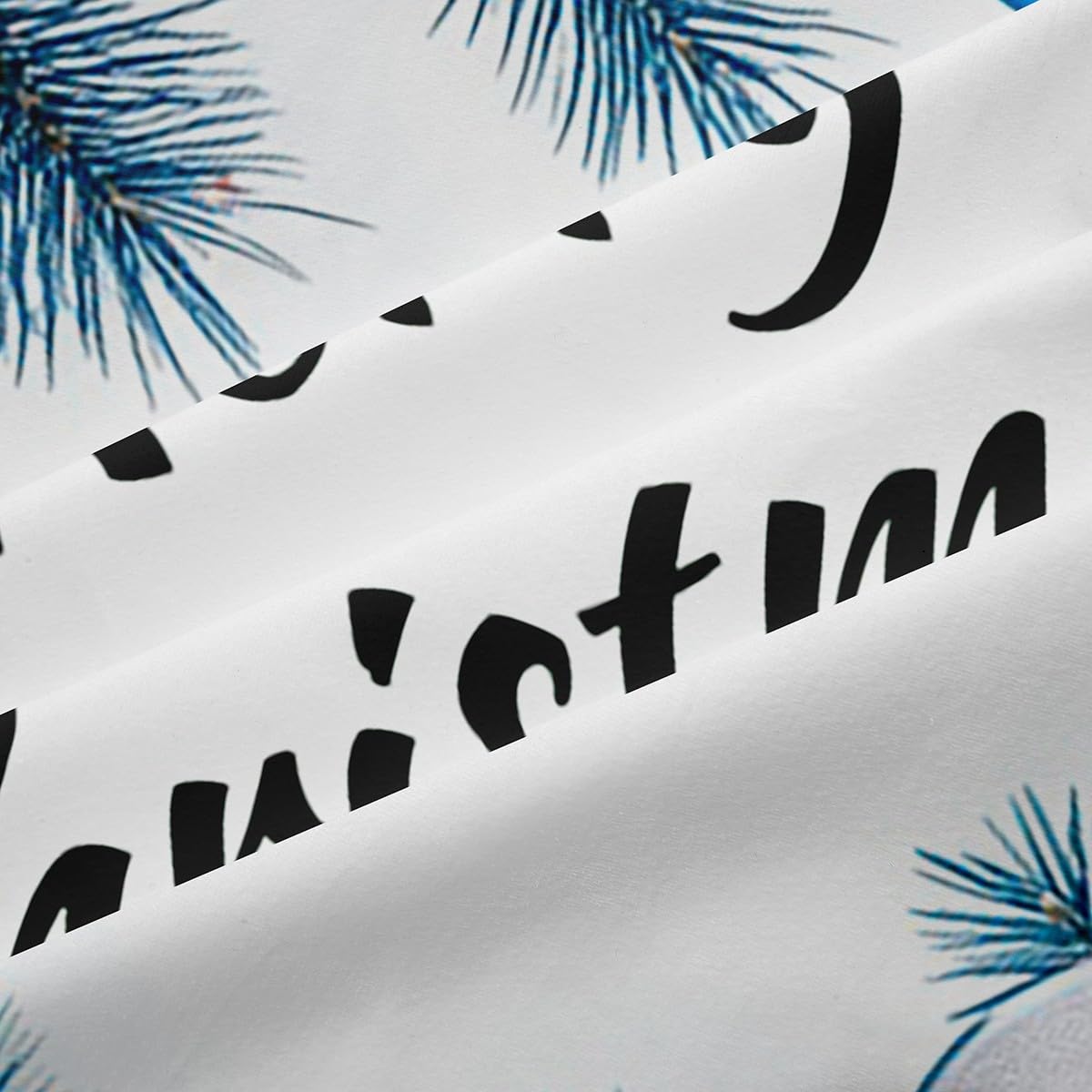 Homewish Tende per finestre natalizie, 168 x 228 cm, 2 pannelli, tende oscuranti con scritta "Merry Christmas" e "Merry Christmas", tendaggi invernali per finestre, per camera da letto
