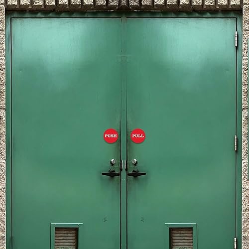 Miniatura 3 de Señales redondas de 2 pulgadas para puerta (plata cepillada) - Paquete de 2 (4 piezas)