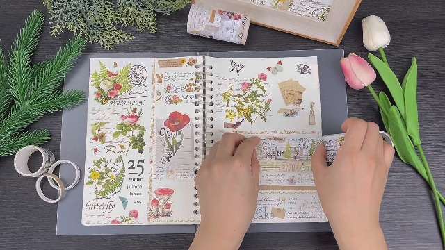 8/21sary　Ameri Vintage WASHI LAYERED Amazon.com: DAPUTOU 18 Rolls Vintage Washi Tape Set,75/30/15