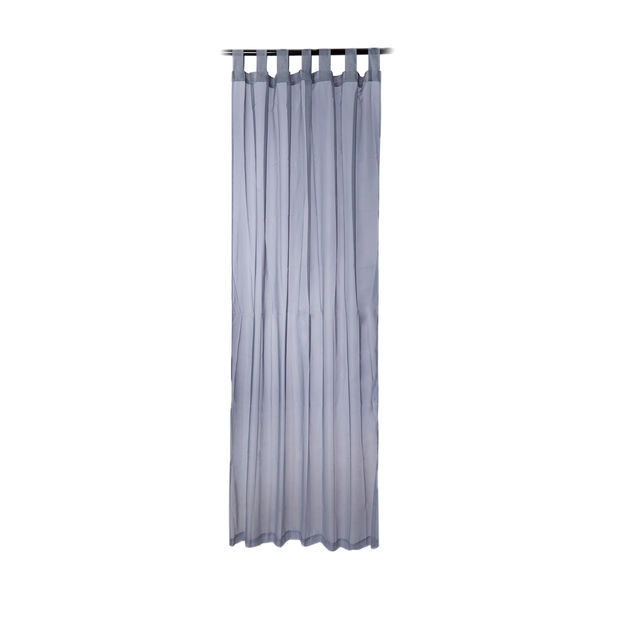 Relaxdays Vorhänge mit Schlaufen im 2er-Set, Voile, halbtransparent, einfarbig, Polyester, u. Größen | halbtransparente Gardinen, einfarbig, Polyester HxB 245x140 cm, 4er Set
