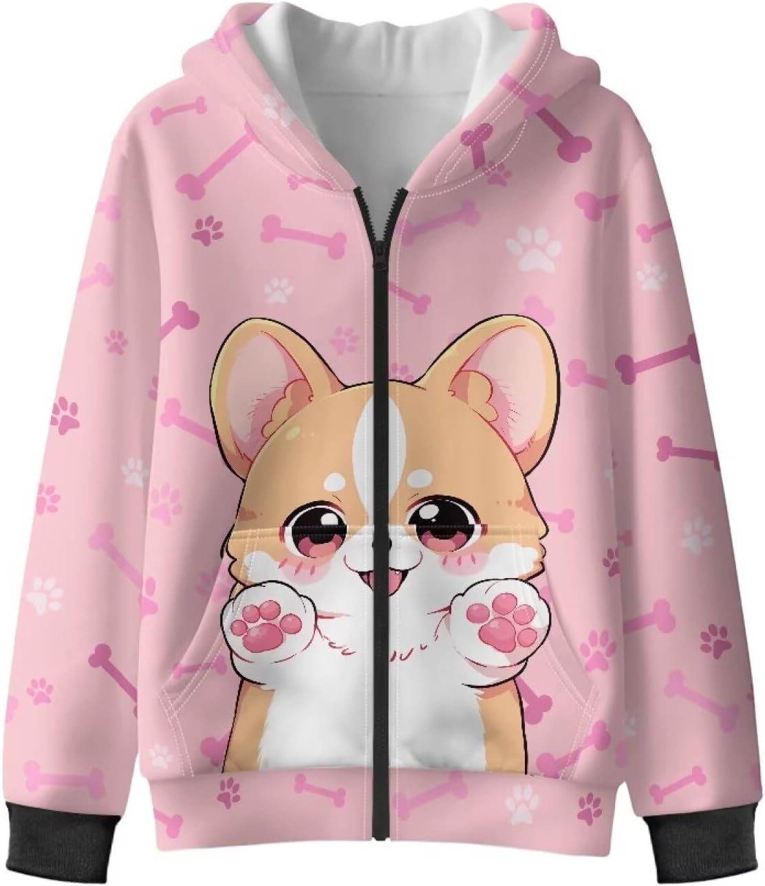 Girls Fleece Zipper Hoodies with Pockets Warmly Breathable Sweatshirts Long Sleeve Sweatshirt for Teen Girl