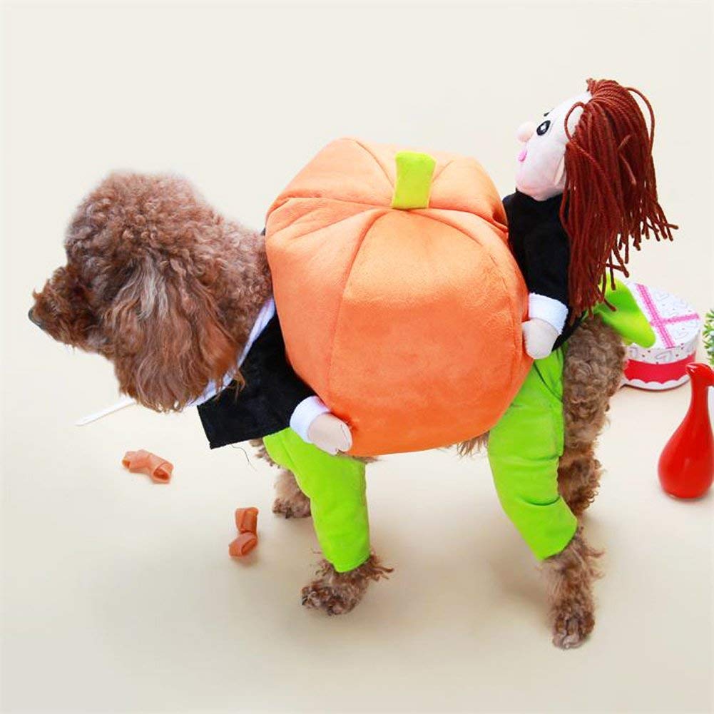 BlueSpace Pet Costume Dog Pumpkin Pets Suit Pets Clothing for Small Dogs and Cats Halloween Christmas Theme Party Costumes, L