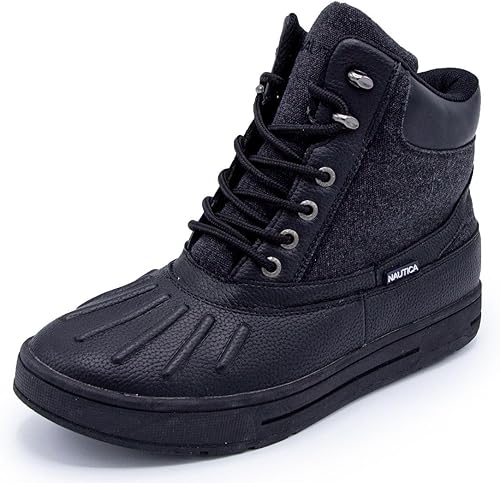 NAUTICA Mens Weather-Resistant Snow, Insulated Duck Boot - Lace-Up Ankle Boots New Bedford(WideMedium Width)