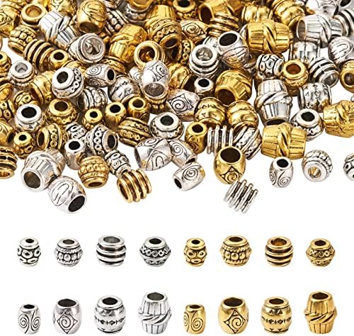 20pcs Tibetan Style Alloy Metal Beads – 10mm Antique Bronze Rondelle Spacers