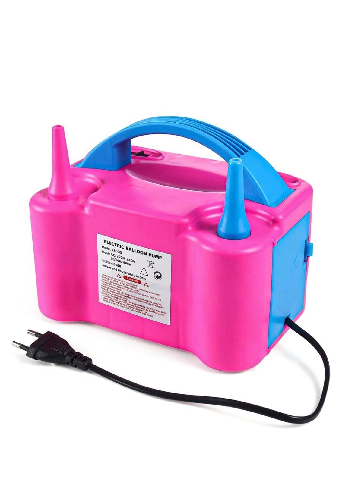 Electric Balloon Pump Portable Dual Nozzle Air Blower Machine for Party Decoration, Birthday, Wedding & Events (High Power, Lightweight, Easy Carry Handle)-image-7