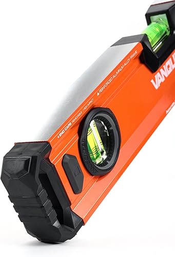 Miniatura 2 de VANQUISH Herramienta de niveles de alcohol de aluminio resistente de 24 pulgadas con 3 frascos de burbuja4765-24