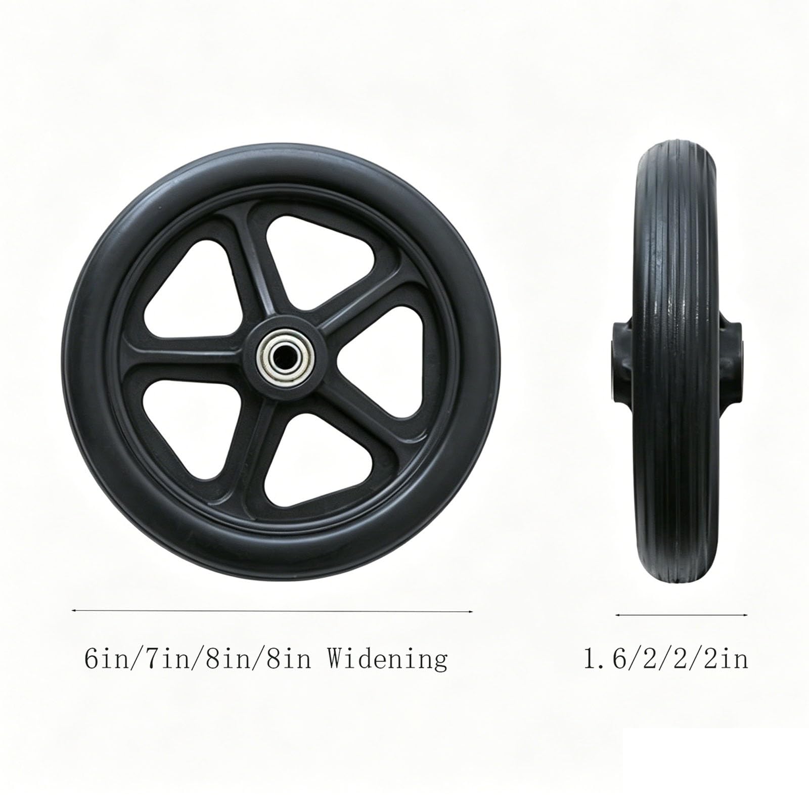 Rollstuhl-Vorderradzubehör PVC-Räder