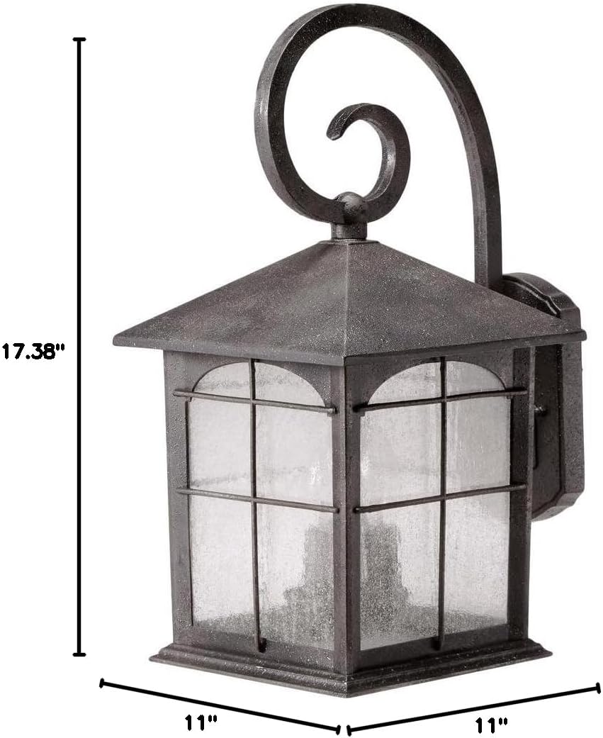 Home Decorators Collection Brimfield 3-Light Aged Iron Outdoor Wall Lantern