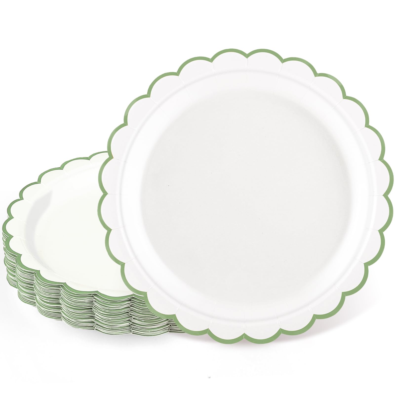 NatNarr Ivory Paper Plates - 30 Pack -24