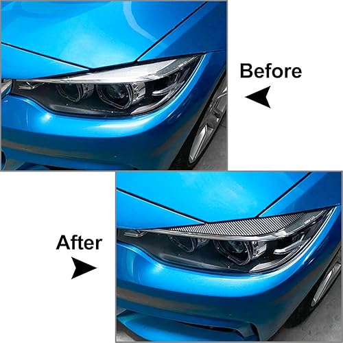 Miniatura 5 de GZYF Faro delantero negro brillante para párpado de ceja cubierta de borde de ceja para BMW Serie 4 F32 F33 F36 2012-2020