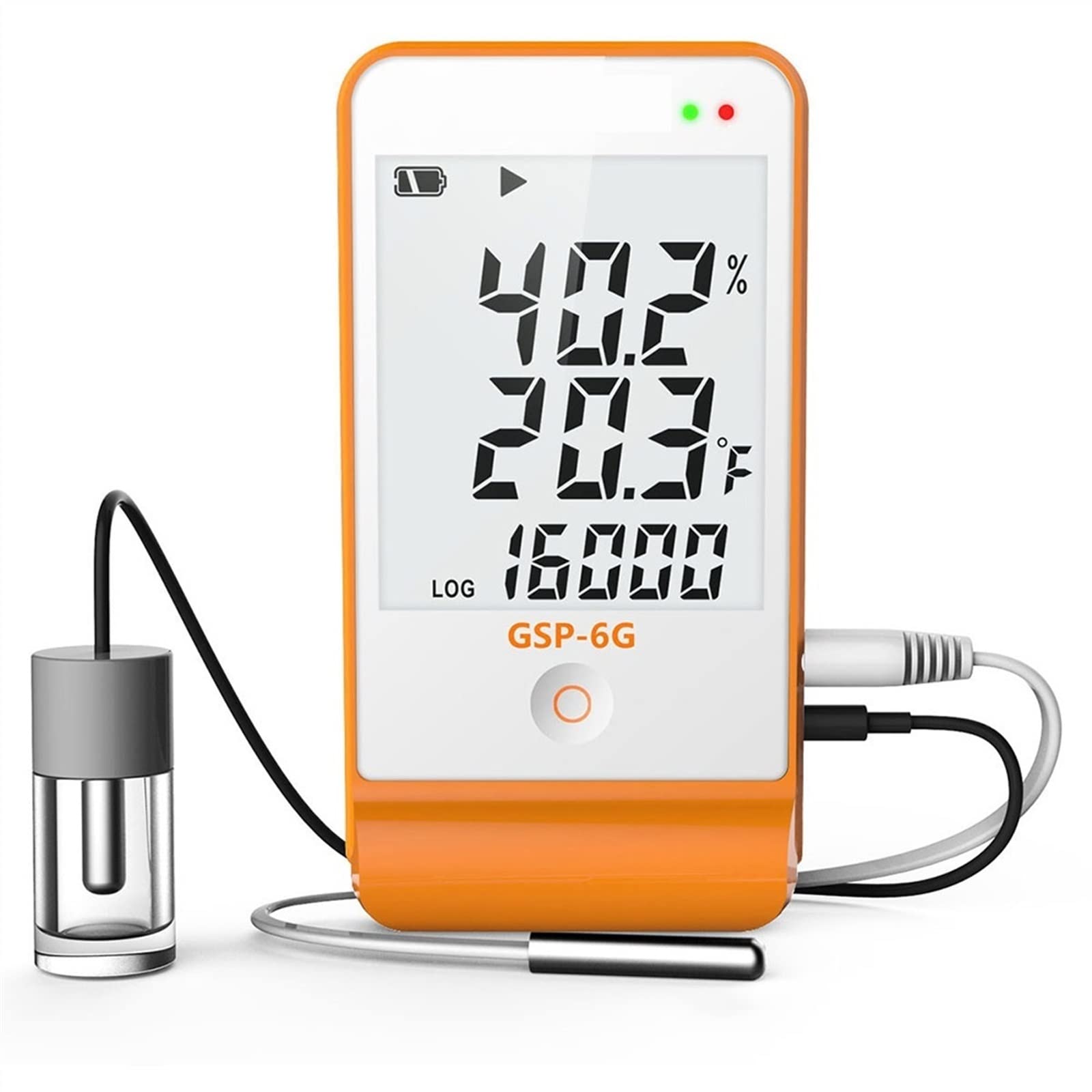 Temperatur-Feuchte-Datenlogger RecorderTemperaturrecorder mit Glykolflaschen-Temperatursensor