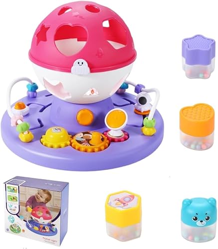 Learn & Play: Baby Musical Shape Sorter & Fine Motor Toy (18+ Months)- Pink